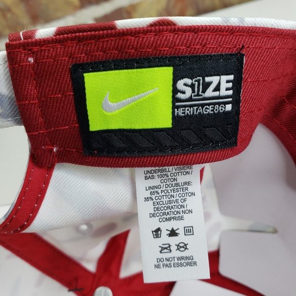 Nike Heritage86 Oklahoma Sooners White Maroon Grey Tie-Dye Adjustable Hat OSFA - Picture 8 of 8